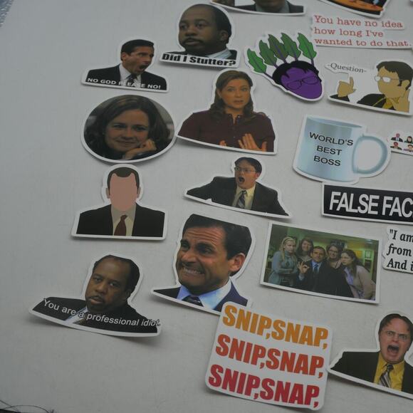 46 The Office Stickers Michael Dwight Jim Stanley Kevin Vinyl Laptop Bottle - Picture 8 of 14